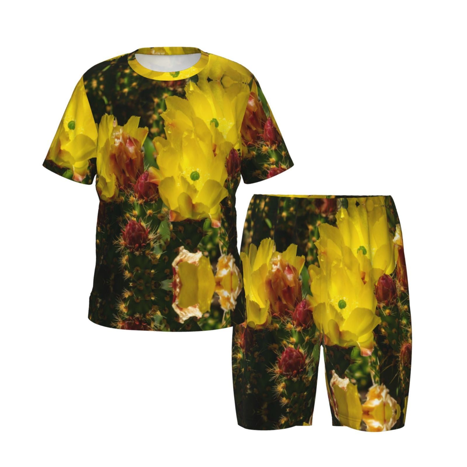 Cactus Flowers Boys Girls Pajamas, Kids Toddler Pajama Sets Short