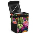 thumbnail image 1 of Cactus Foldable Mini Trash Can for Car with Lid, Leak-Proof, and Hanging Storage Bag - Car Trash Can, 1 of 6