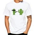 thumbnail image 1 of Cactus Funny Men Collar T Shirt Basic Casual T-shirt Men Short Sleeve Tshirt Men Funny Tumblr Graphic Elastic Tee Shirt, 1 of 5