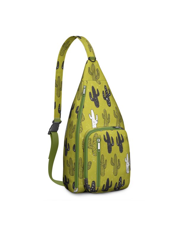 Cactus Garden Sling - Lush Succulent Arrangement, Lightweight Durable Backpack