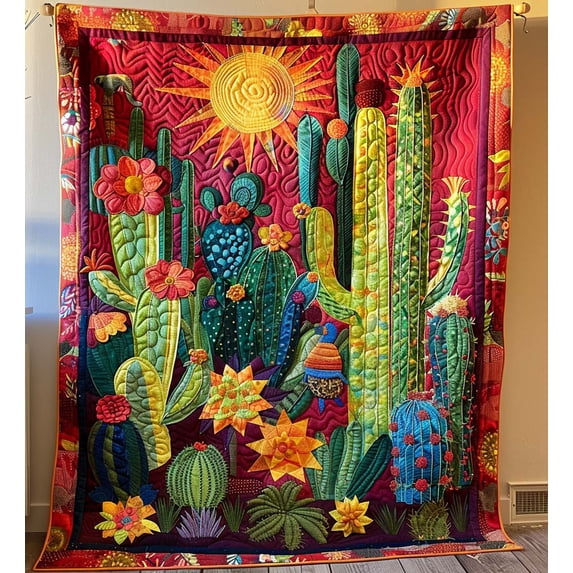 Cactus Garden Vista Quilted Blanket - Walmart.com