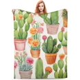 thumbnail image 1 of Cactus Gifts Blanket,Cactus Decor Blankets Soft Warm Throw for Women Girls Birthday Valentines,Home Living Room Decoration 50"x40", 1 of 6