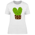 thumbnail image 1 of Cactus Heart Shape T-Shirt Women -Image by Shutterstock, Female x-Large, 1 of 2