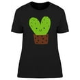thumbnail image 1 of Cactus Heart Shape T-Shirt Women -Image by Shutterstock, Female x-Large, 1 of 2