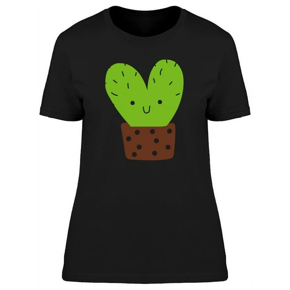 Cactus Heart Shape T-Shirt Women -Image by Shutterstock, Female x-Large