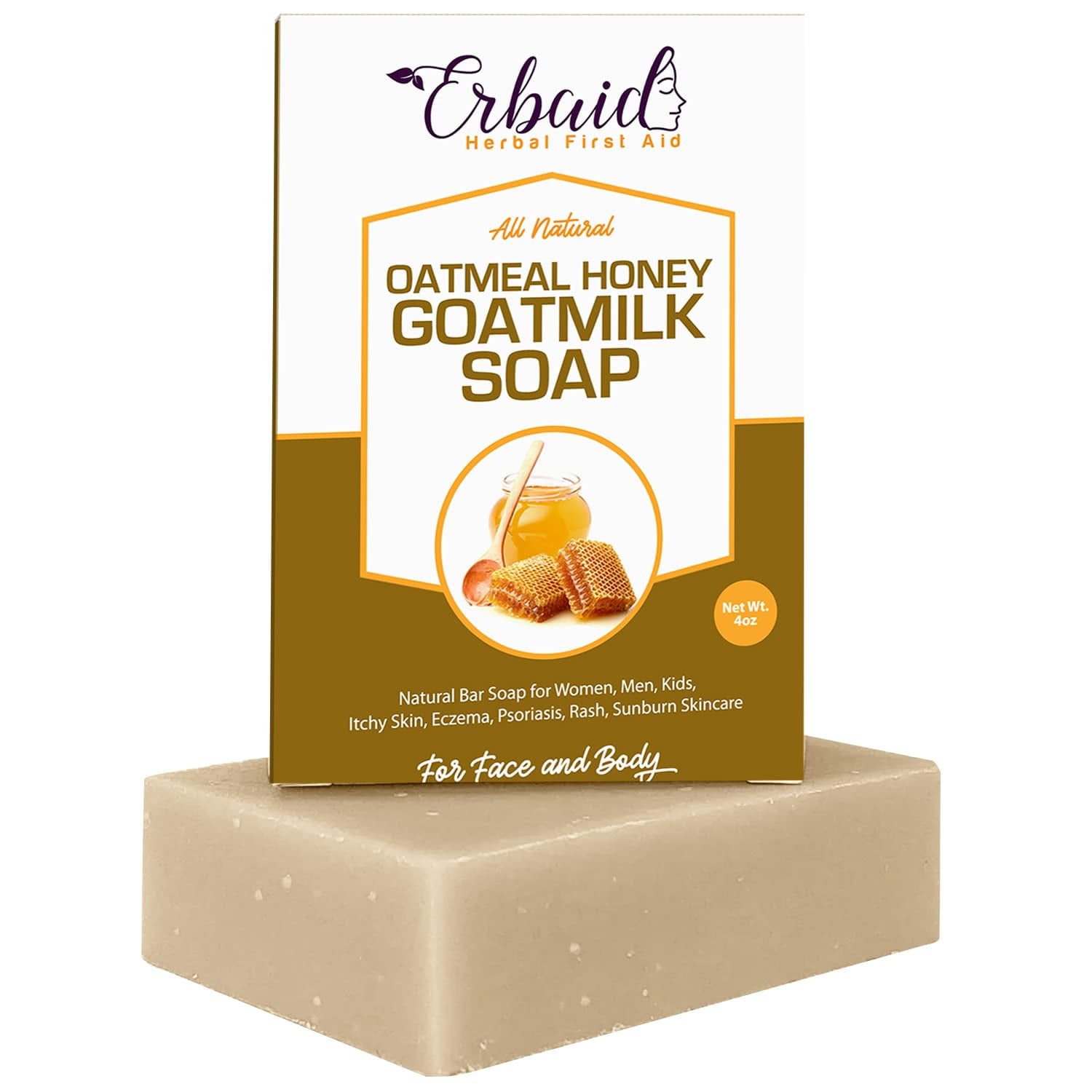 Cactus Honey & Oats Goat's Milk Soap Bar 4 oz Natural Bar Soap for