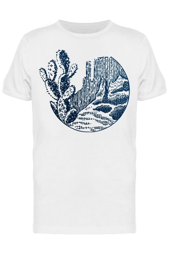 Cactus In Dry Desert Graphic T-Shirt Men -Image by Shutterstock, Male Large