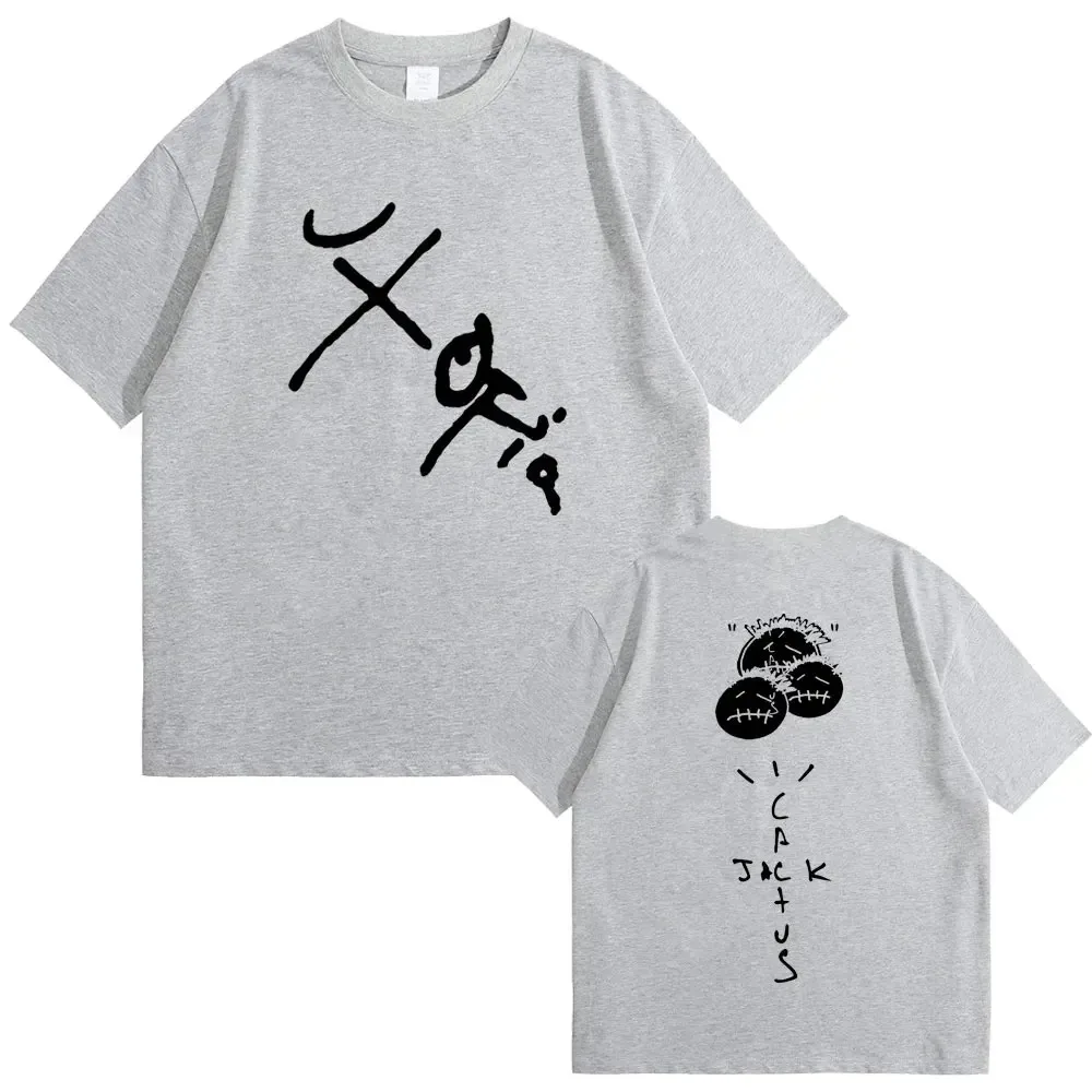 CACTUS JACK Rap T-shirt, Men's L size cotton black type Vintage Second Hand