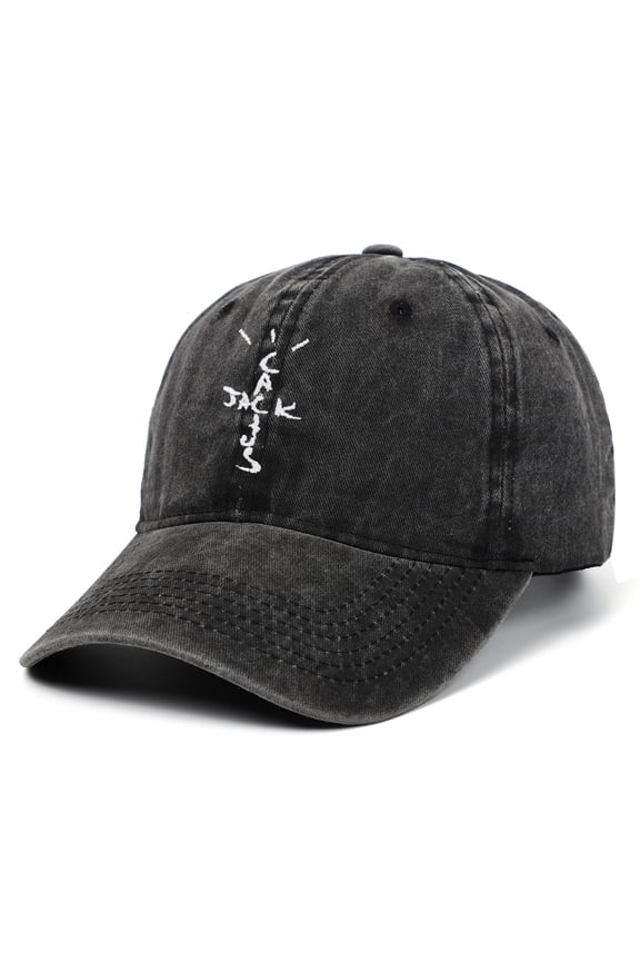 Cactus Jack Letter Embroidery Sunscreen Hat Unisex Adjustable Hip-hop Baseball Cap Outdoor Headwear