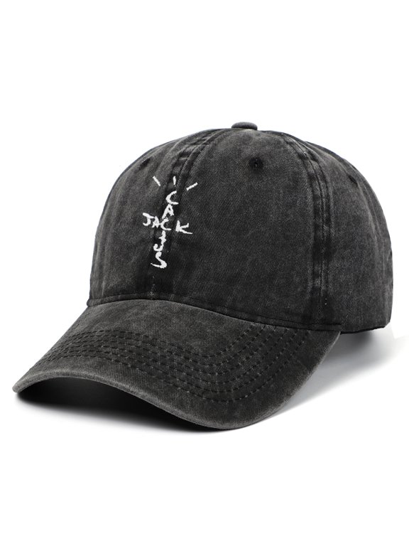 Cactus Jack Letter Embroidery Sunscreen Hat Unisex Adjustable Hip-hop Baseball Cap Outdoor Headwear
