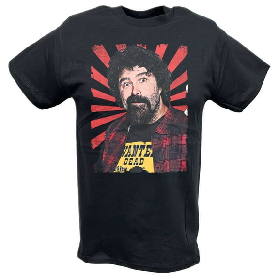 Cactus Jack Mick Foley Profile Portrait Black T-shirt