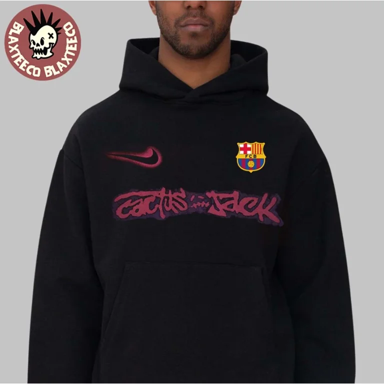 Cactus Jack X FC Barcelona Spray Logo Unisex Hoodie