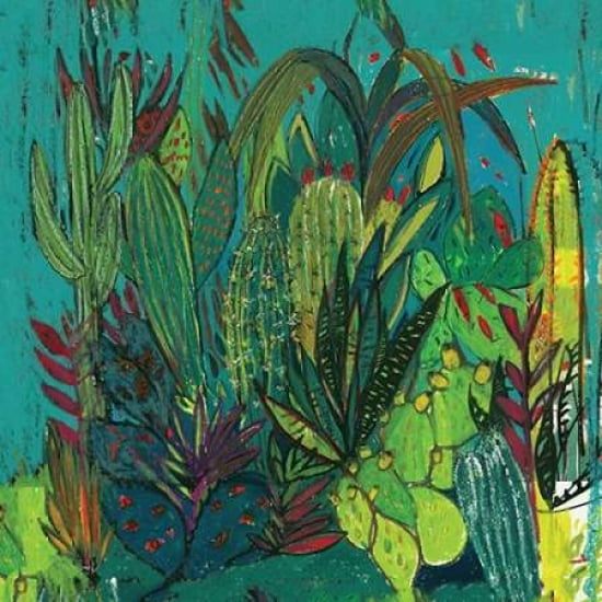 Cactus Jungle Canvas Art - Shyama Ruffell (24 x 24)