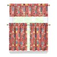 thumbnail image 1 of Cactus Kitchen Curtains Set of 3, 27.5x36in Polyester Window Valance and Tier Panels, Cute Succulent Plant Short Curtains for Kitchen, Café, RV, or Farmhouse Decor, 1 of 6