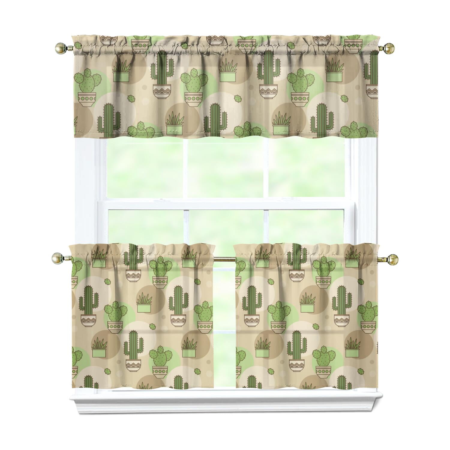 Cactus Garden Quilted Curtains NCU0DDK2080