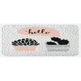 thumbnail image 1 of Cactus Kitchen Mat, Dotted Backdrop with 2 Hand Drawn Plants Having a Conversation Speech Bubble, Plush Decorative Kitchen Mat with Non Slip Backing, 47" X 19", Blush Black Grey, by Ambesonne, 1 of 1