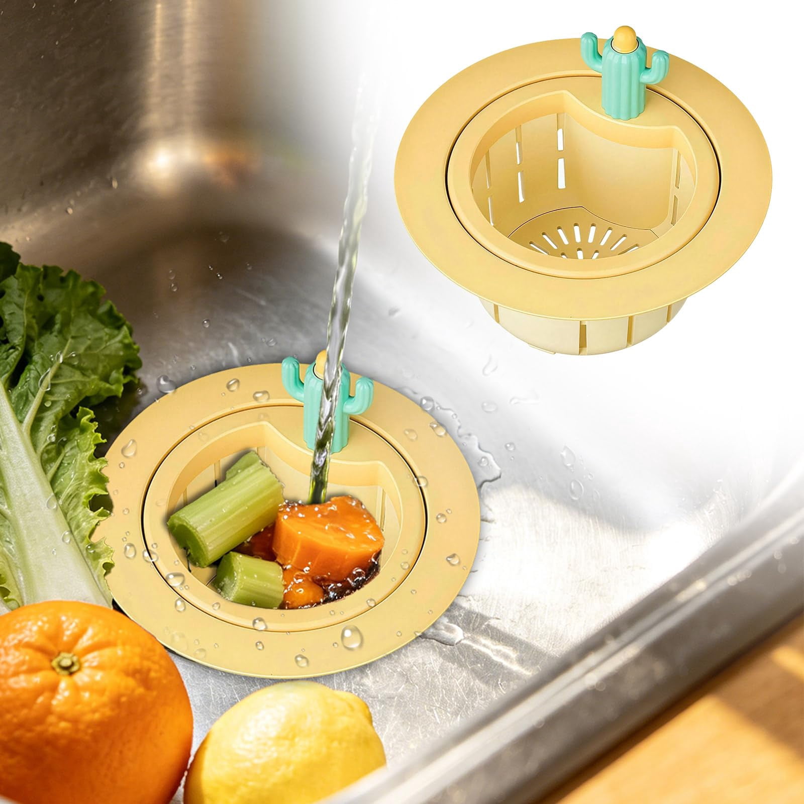 Cactus Kitchen Sink Drain Strainer,2026 Cactus Sink Strainer Basket ...