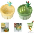 thumbnail image 1 of Cactus Kitchen Sink Drain Strainer, Press Automatic Dumping Basket, Multi-Functional Home Use Cactus Sink Draining Basket Filter Net Lifting Basket, Self-Cleaning Kitchen Sink Strainer, 1 of 8
