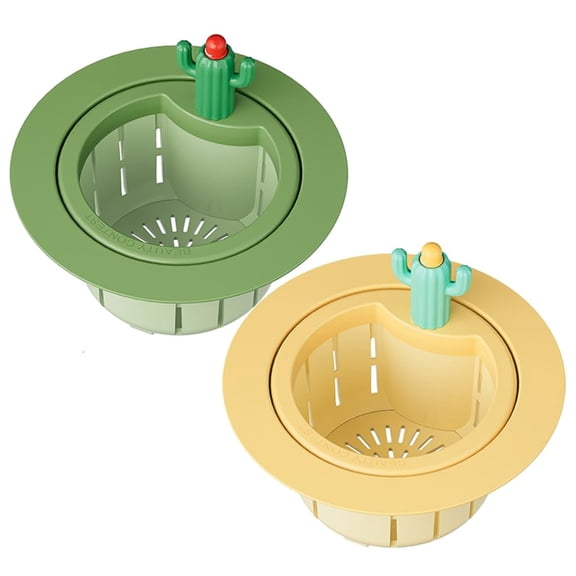 Cactus Kitchen Sink Drain Strainer Press to Dump Basket Multi-Functional Kitchen Drainer