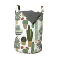 thumbnail image 1 of Cactus Laundry Bag, Pattern with Succulent Plants and Cactuses in Pots Botanical Floral Mexican Garden, Basket with Handles Drawstring Closure for Laundromats, 13" x 19", Multicolor, by Ambesonne, 1 of 4