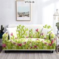 Cactus Leaves Minimalist Style Blue Pink Brown Sofacover Chaise Longue ...