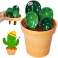 thumbnail image 1 of Cactus Measuring Spoons Set in Pot, Cute Ceramic Measuring Spoons and Cups, Kitchen Cacti Spoon with Holder, Baking Measuring Cups Ornaments Gift, 1 of 7