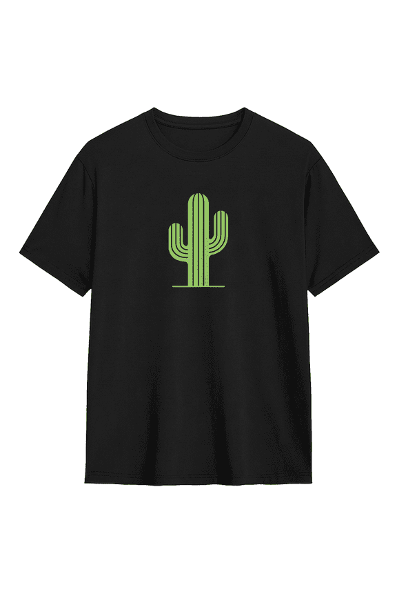 Cactus Nature Classic Print Vintage Graphic Tee for Men and Women, Fun Fishing Cotton Short Sleeves T-Shirt