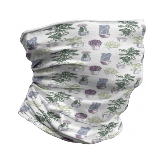 Cactus Neck Gaiter, Native Flora with Blossom, Unisex, Multicolor, by Ambesonne