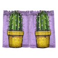 thumbnail image 1 of Cactus Painting Kitchen Curtains Tier Set 27x24 Inch 2 Panels Semi Sheer Light Filtering Privacy UV Protection, 1 of 8