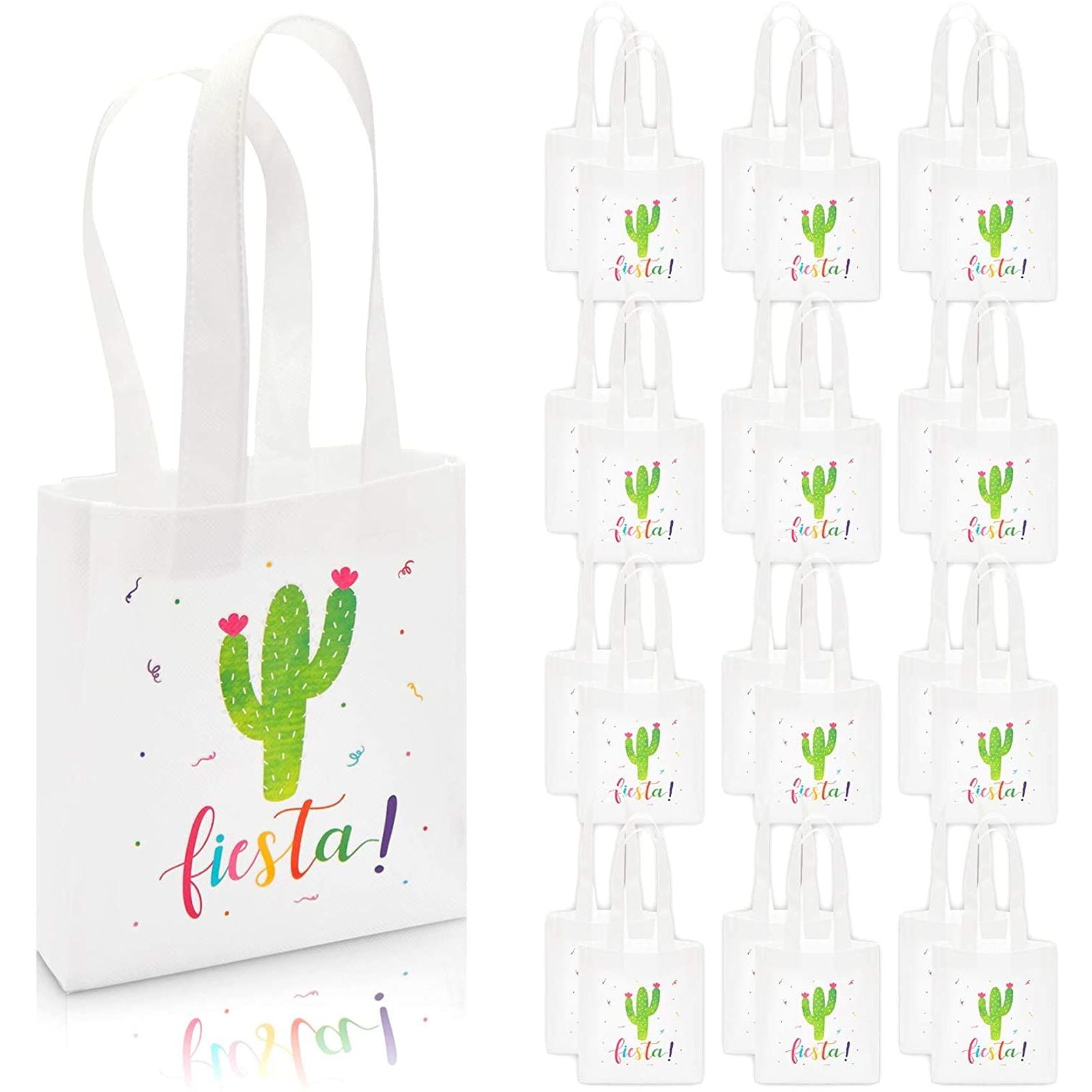Cactus Party Favor Tote Bag for Fiesta Birthday Party, Cinco de Mayo