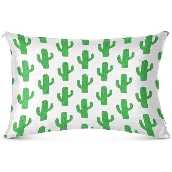 Cactus Pattern Pillowcases, Soft and Cozy Decor Giftsative Pillow Cases with Hidden Zipper for Bedroom, Sofa, Couch, Queen Size 20x30 Inches（513）