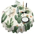 thumbnail image 1 of Cactus Pattern Round Tablecloth 60" X 60",Wrinkle Wipeable Table Cloth for Kitchen Dining Room Picnic Patio Party, 1 of 6
