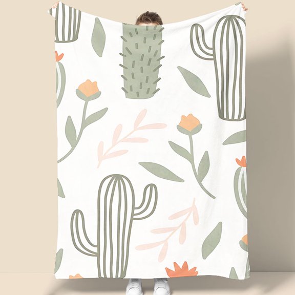 Cactus Pattern Wall Tapestry 70.07 x 90.55 Inches Boho Desert Design for Bedroom Living Room Dorm Decor