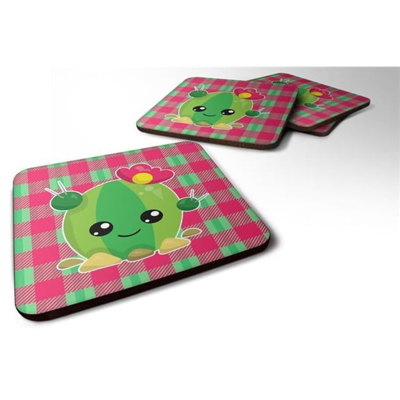 Cactus Peace Out Foam Coasters - Set of 4