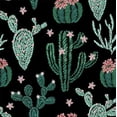 thumbnail image 1 of Cactus Peel and Stick Wallpaper Removable Black/Green/Pink Floral Vinyl Self Adhesive Shelf Liner 17.7in x 9.8ft, 1 of 7