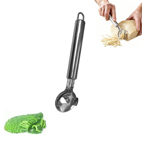 Cactus Peeler Tool, Multifunctional Dough Cutter Tool,Stainless Steel Pelador de Nopales, Spoon Cactus Thorn Removal Tool, Portable Tools for Kitchen Accessory,Cooking Noodles in the Kitchen