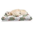 thumbnail image 1 of Cactus Pet Bed, Cacti Spikes and Red Flowers Mexican Hot Desert Vintage Image Art, Chew Resistant Pad for Dogs and Cats Cushion with Removable Cover, 24" x 39", Green and Orange, by Ambesonne, 1 of 4
