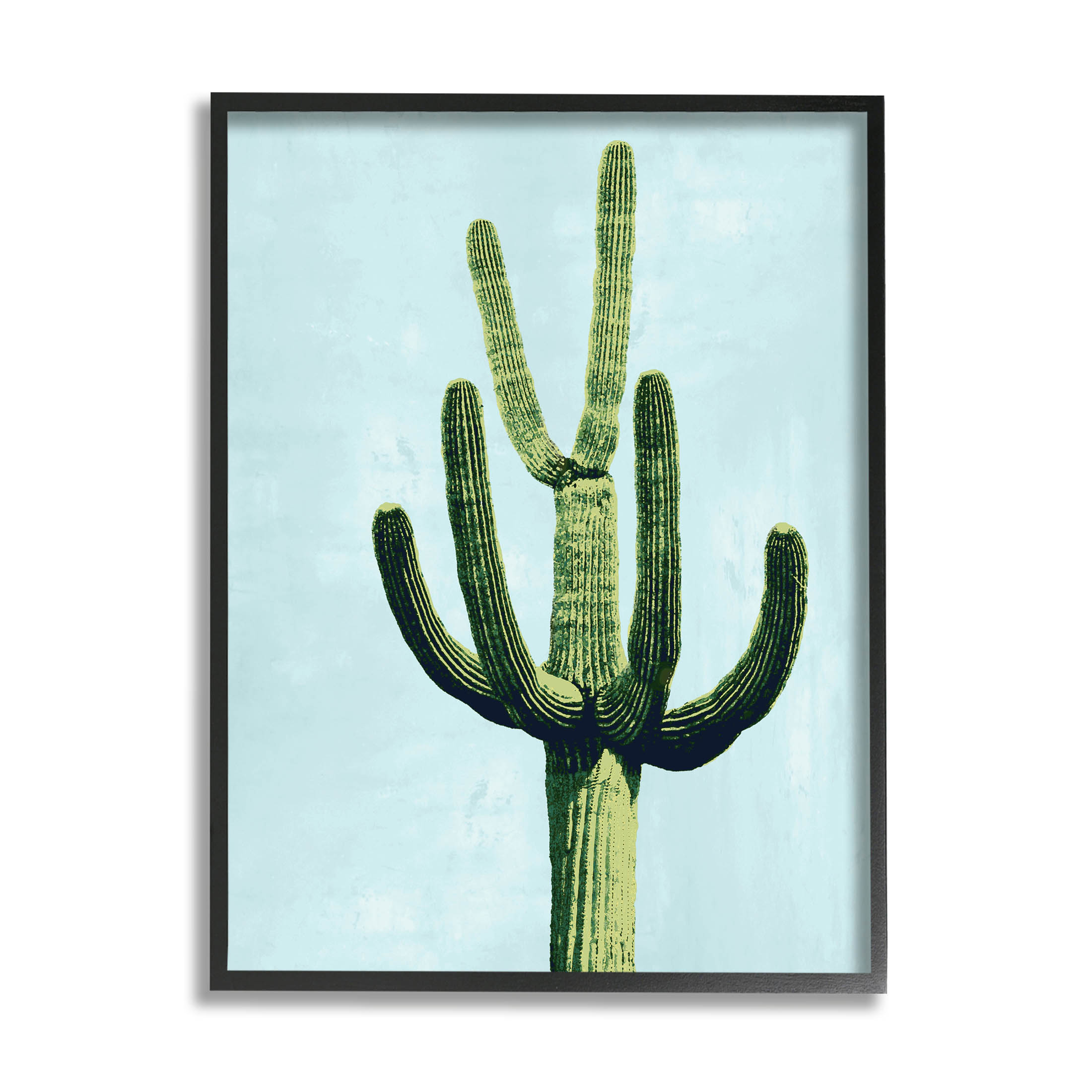 Cactus Plant Arid Vegetation Botanical & Floral Graphic Art Black Framed Art Print Wall Art
