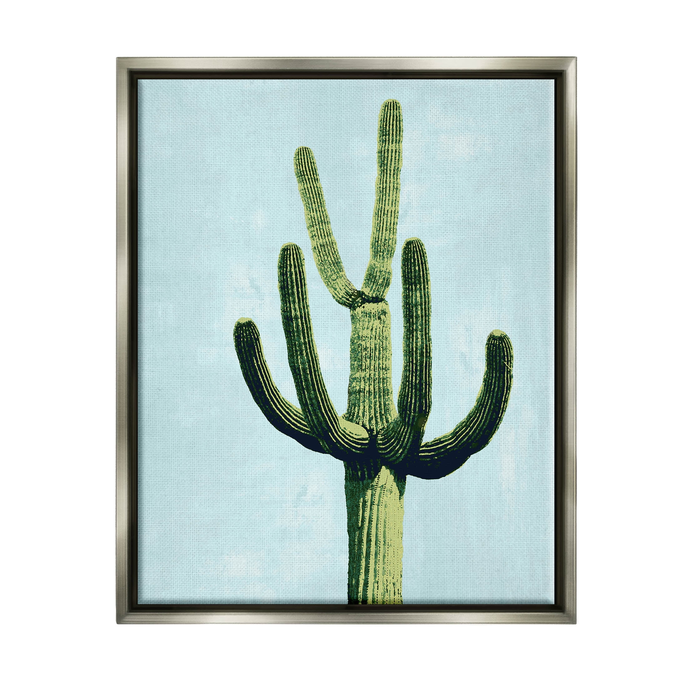 Cactus Plant Arid Vegetation Botanical & Floral Graphic Art Luster Gray Framed Art Print Wall Art