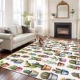 thumbnail image 1 of Cactus Plant Large Area Rugs 5x8 ft Green Cactus Botanical Tropical Plant Abstract Washable Rug Non Slip Indoor Carpet Absorbent Floor Mat for Living Room Bedroom Dining Room, 1 of 9