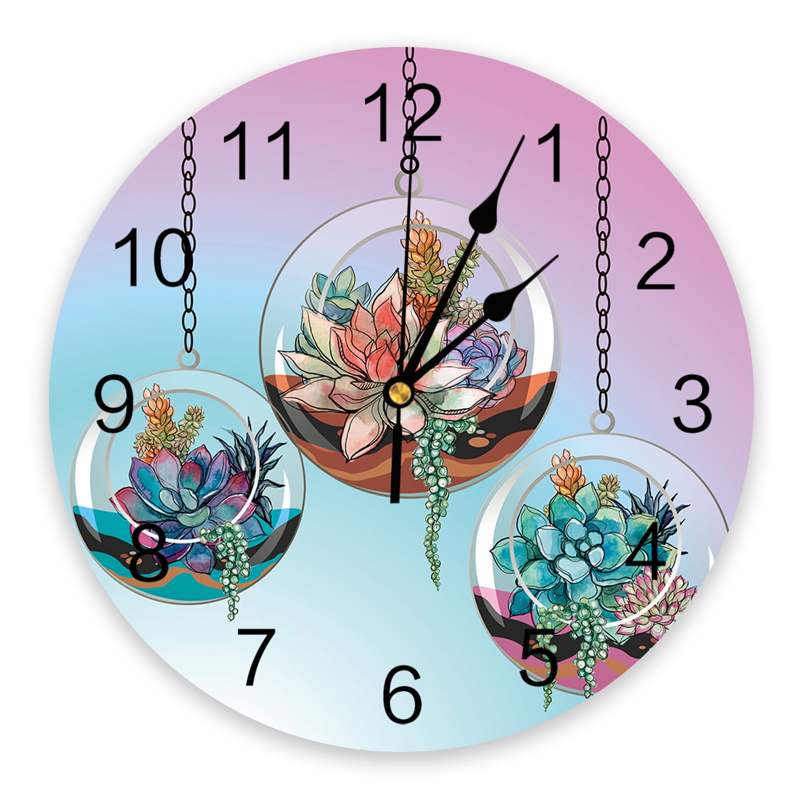 Cactus Plant Succulent Tropical Plant New Wall Clock Fashion Living ...