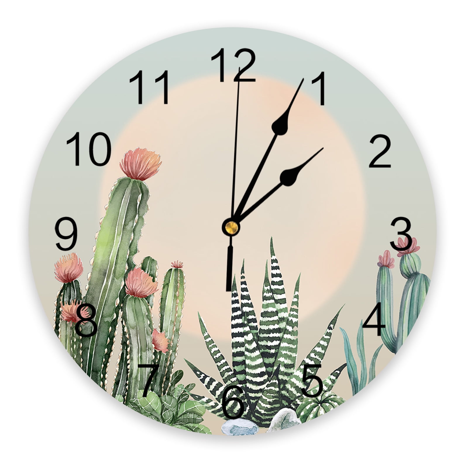 Cactus Plant Succulent Tropical Plant New Wall Clock Fashion Living ...