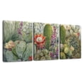 thumbnail image 1 of Cactus Plants Bathroom Decor Wall Art, Green Succulent Pictures Canvas Print, Botanical Paintings for Bedroom Living room Office Decoration 12x12in x4, 1 of 7