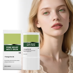 Cactus Pore Relief Multi Balm Stick, Instant Cooling Balm for Pore Tightening, Reduces Puffy & Enlarged Pores, Soothes Skin with Cactus Extract for Face & Nose, 25g