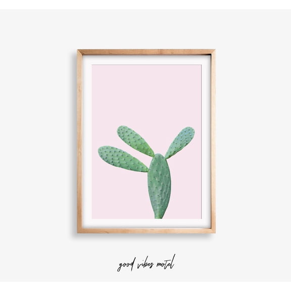Cactus Poster, Pink Wall Art, Cactus Wall Art, Boho Wall Art, Desert Decor, Cacti Poster, Cactus Poster, Pastel Wall Art, Unframed Poster Size 8x12