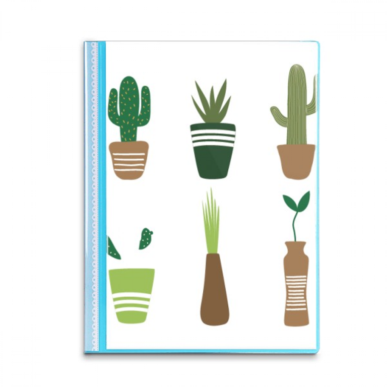 Cactus Potted Succulents Book Sheet Protectors Portfolio Binder Folder -  Walmart.com