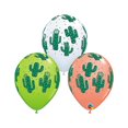 thumbnail image 1 of Cactus Print 11" Latex Balloons, Party Decor, Cinco de Mayo, 50 Pieces, 1 of 1