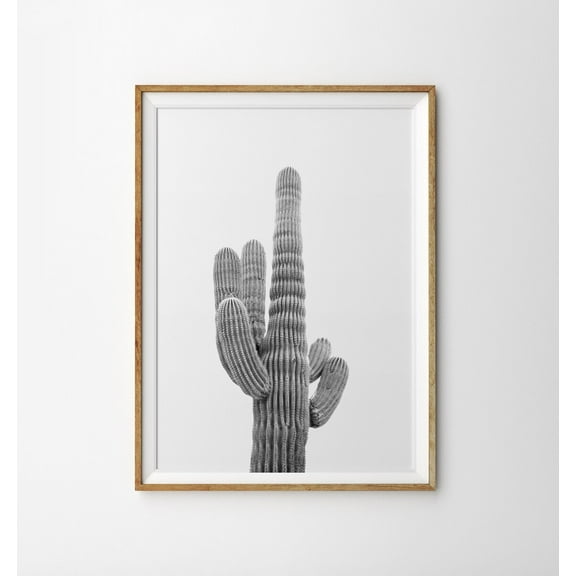Cactus Print Black And White Boho Decor Boho Nursery Desert Cactus Print Cactus Southwestern Decor Prints Wall Art, Modern Wall Decor, 8x12 UNFRAMED