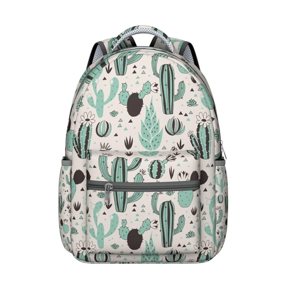 Cactus Print Laptop Backpack: Durable & Stylish Computer Bag for School, College, Work, and Travel, Perfect Commuting and Campus Companion, Great Gift for Teens and Adults Headed Back