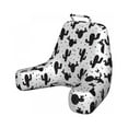 thumbnail image 1 of Cactus Reading Pillow Cover, Monochrome Saguaro Succulent Botanical Continuous Pattern Plain Background, Unstuffed Printed Bed Rest Case from Soft Fabric, XL Size, Charcoal Grey White, by Ambesonne, 1 of 3